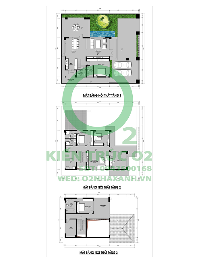 Biệt thự 3 tầng hiện đại
