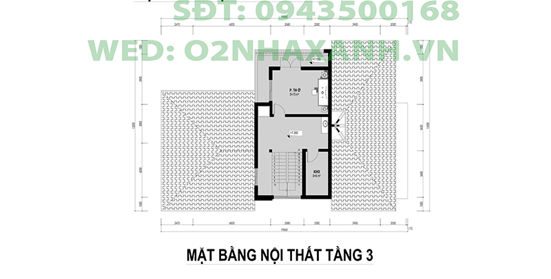 Biệt thự xanh 3 tầng