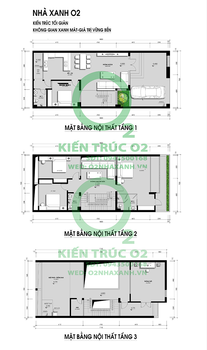 Thiết kế kiến trúc nhà phố xanh