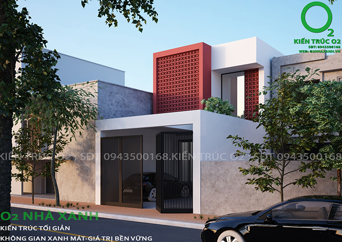 Thiết kế nhà xanh 2 tầng 