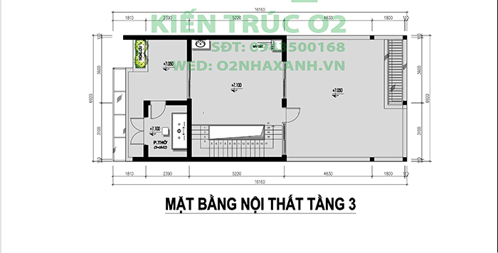 Kiến trúc nhà phố 3 tầng