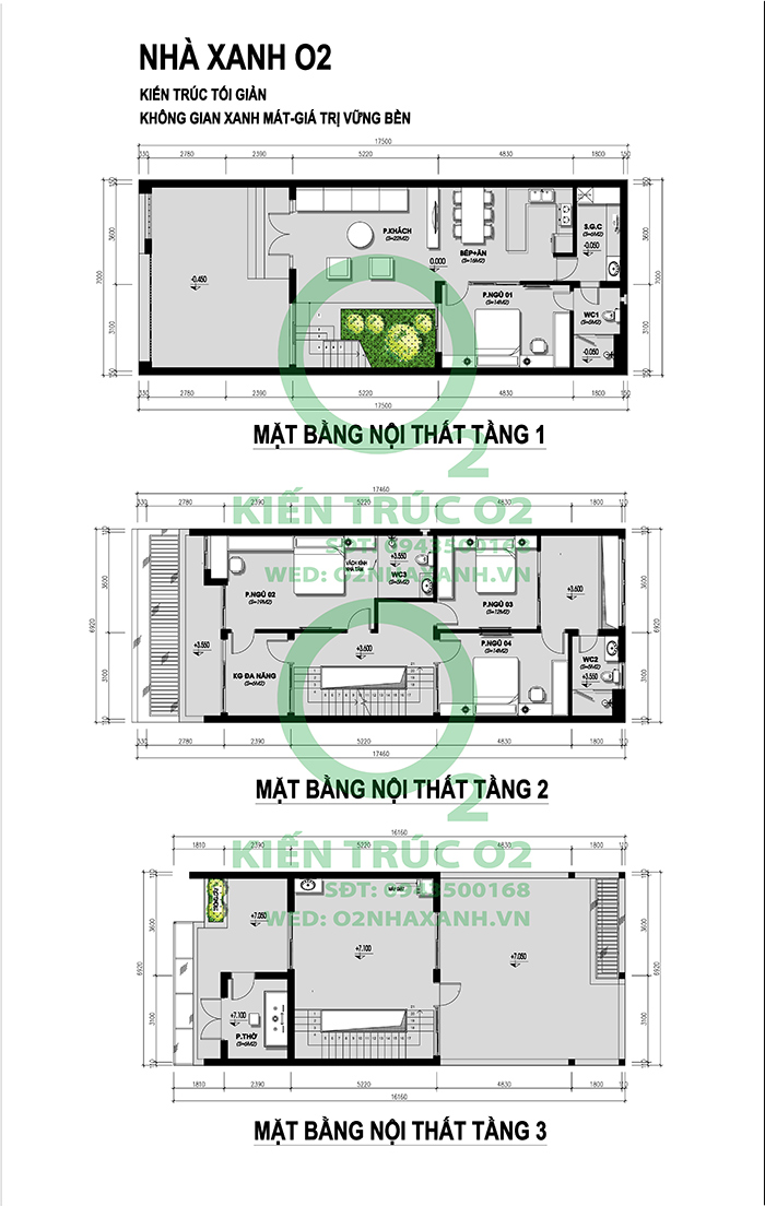 Kiến trúc nhà phố 3 tầng