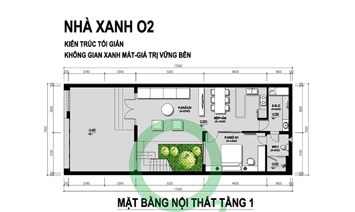 Kiến trúc nhà phố 3 tầng