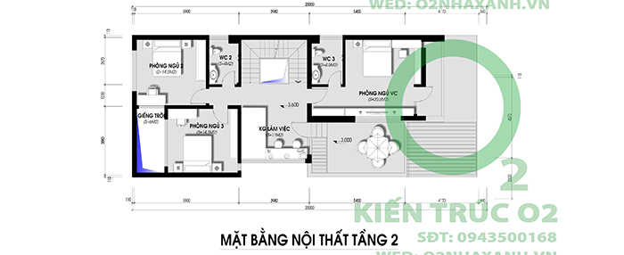 Mẫu nhà phố 3 tầng