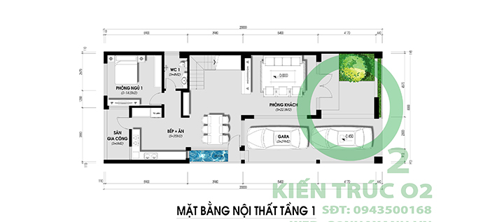 Mẫu nhà phố 3 tầng