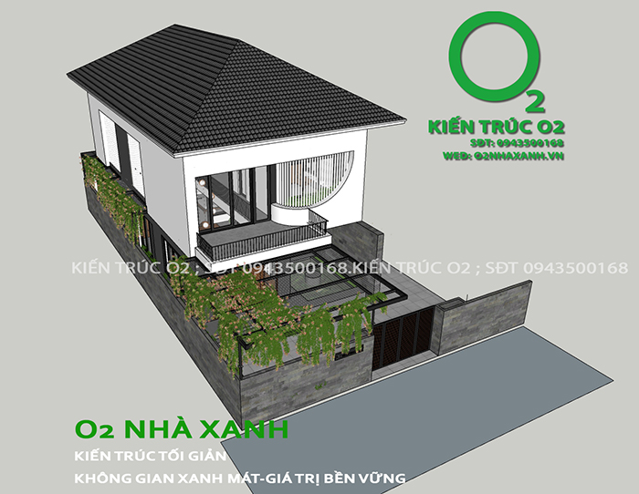 Nhà biệt thự 2 tầng 3 phòng ngủ
