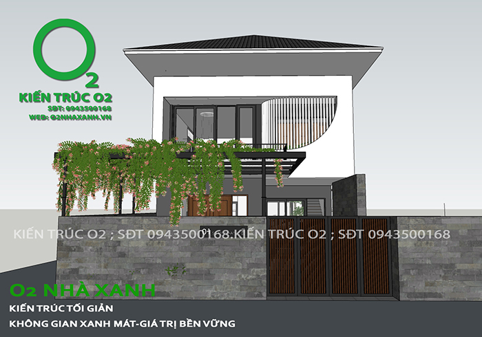 Nhà biệt thự 2 tầng 3 phòng ngủ