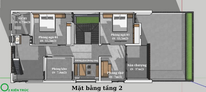 Nhà ống 2 tầng đẹp tại Hà Tĩnh