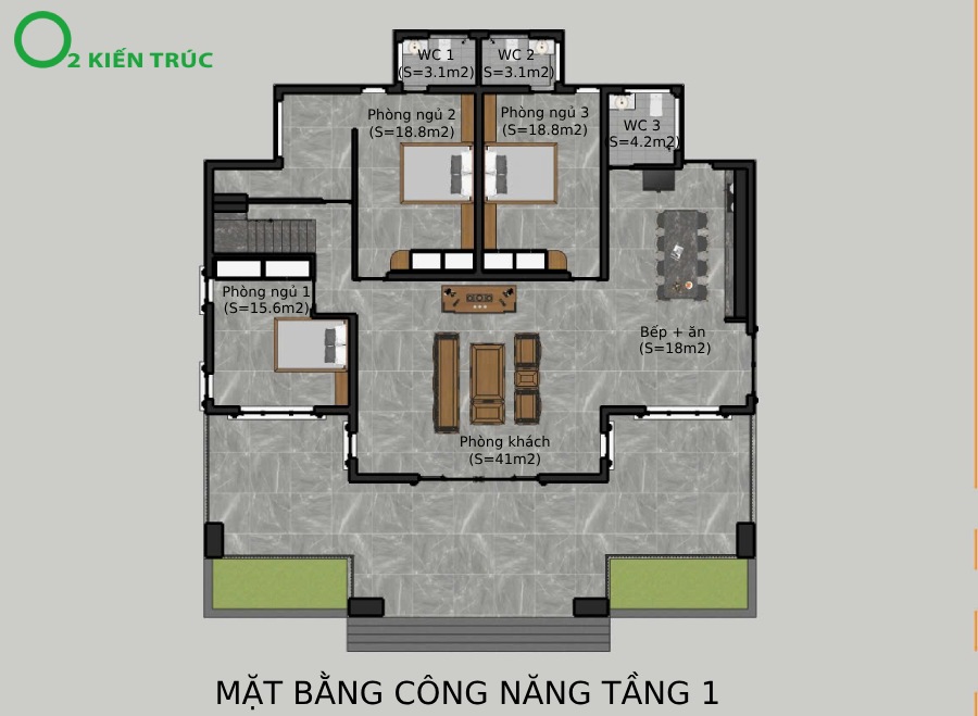 Nhà biệt thự 2 tầng 